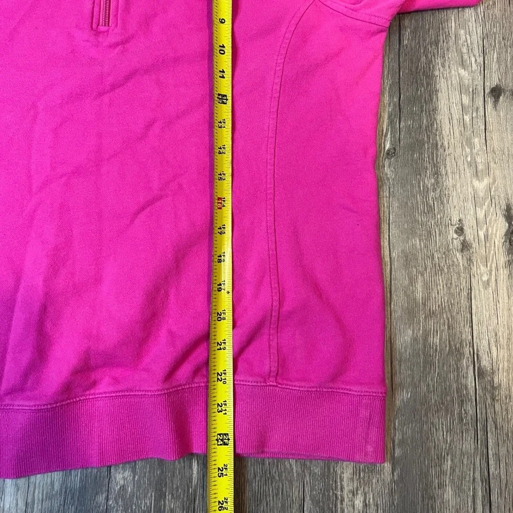 Vineyard Vines Pink 1/4 Zip Sweatshirt Whale Logo Yoke Pullover Women's‎ Y2K